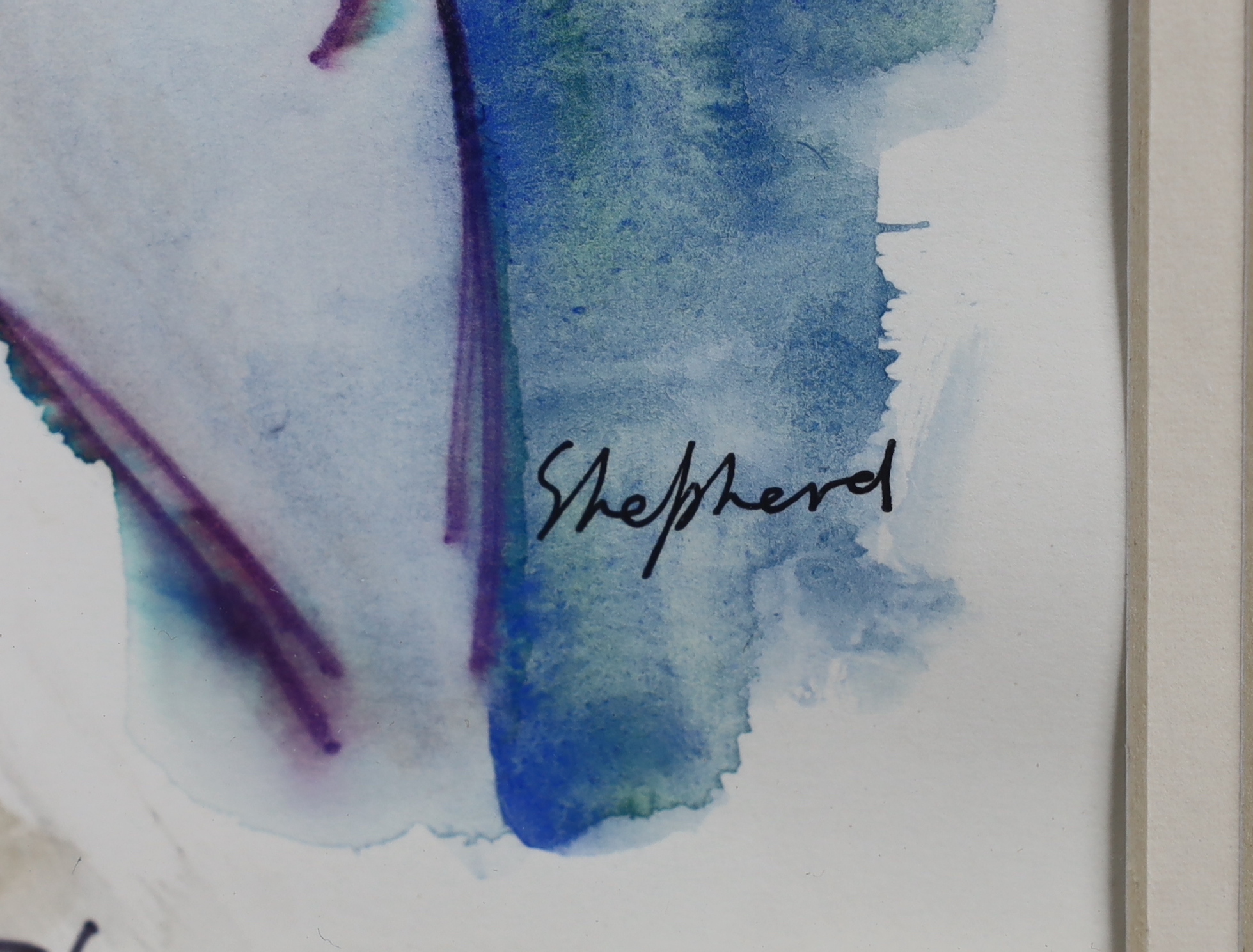 Sydney Horne Shepherd (1909-1993), two mixed media’s, Nude lady and Embracing couple, signed, the largest 30cm x 22cm